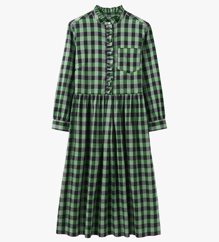 Toast midi shirt dress green - midi,