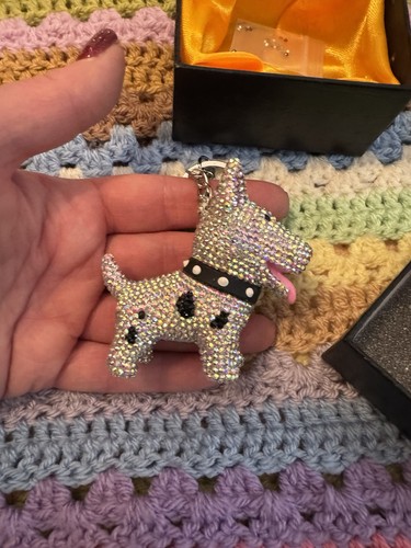Bull terrier diamanté - terrier, keyring