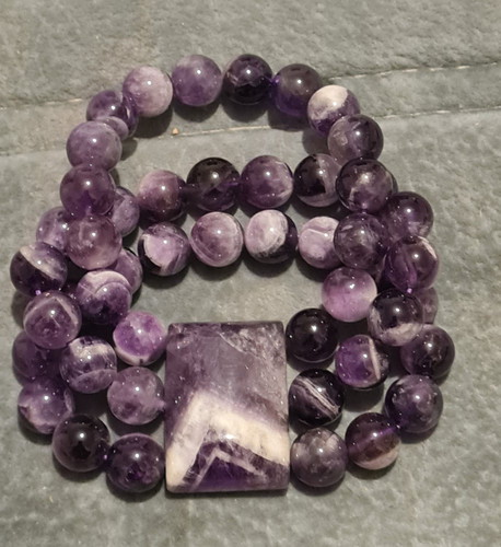 Amethyst purple white - amethyst, &
