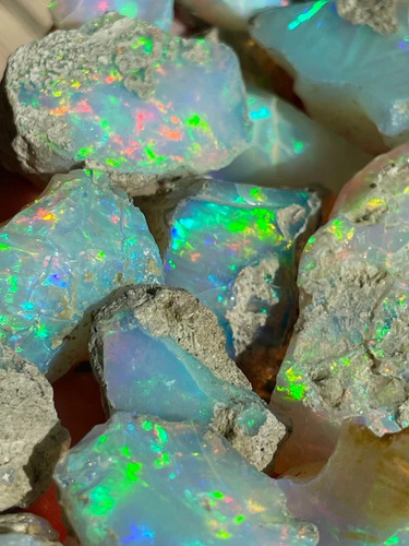 Dry opal rough lot pieces - opal,