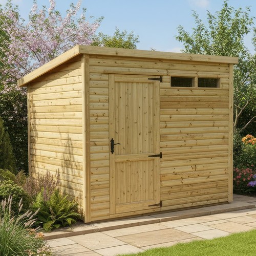 10ft 6ft titan pent shed - x,