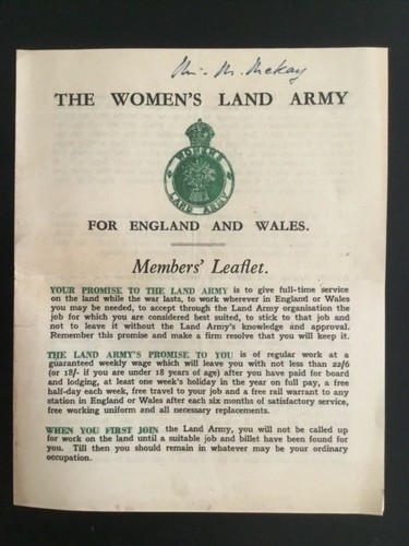 Wwii women land army flyer - land,