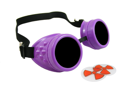Neon purple cyber goggles - purple,