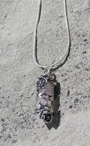Pink amethyst flower wrapped - amethyst,