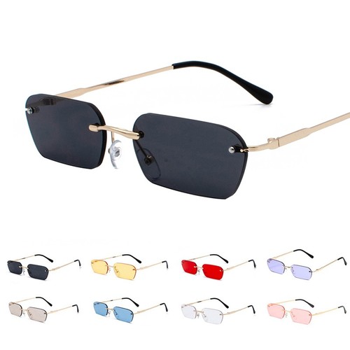 Rimless rectangle sunglasses - rimless,