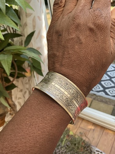 Large and wide sliver cuff - wide,