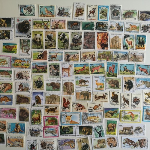Wild animals stamps - wild, on