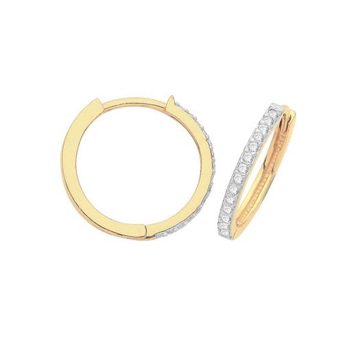 Hinged earrings 9ct yellow - earrings,