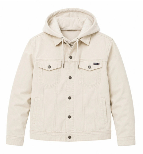 Superdry beige hooded denim - hooded,