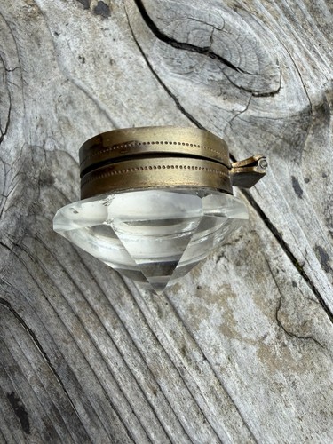 Antique faceted cut glass - cut,