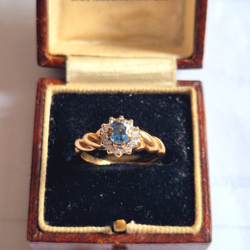 Vintage 9ct gold sapphire - vintage, &