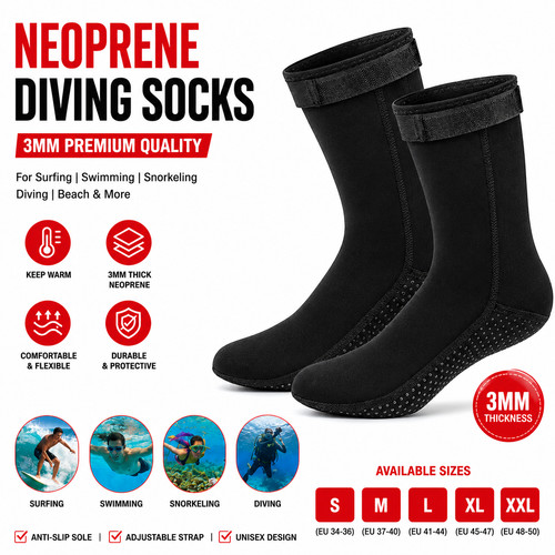 Neoprene diving socks 3mm - neoprene,