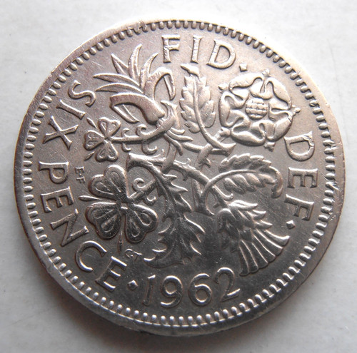 1962 sixpence - 1962,