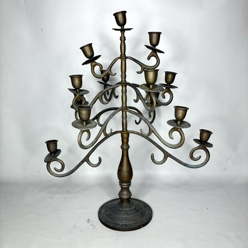 Solid brass candelabra - brass, large