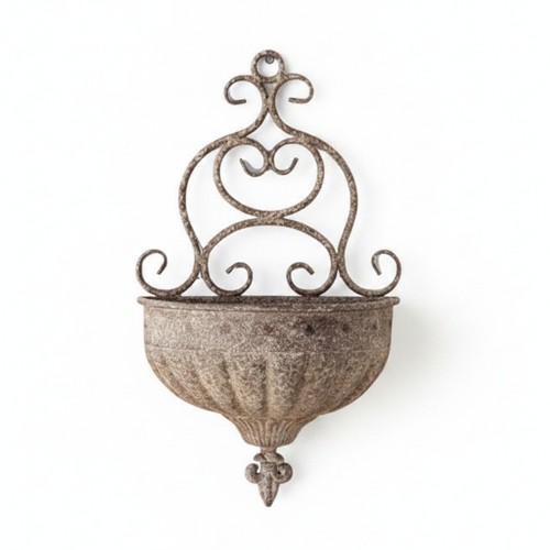 Wrought iron hanging planter - wrought,