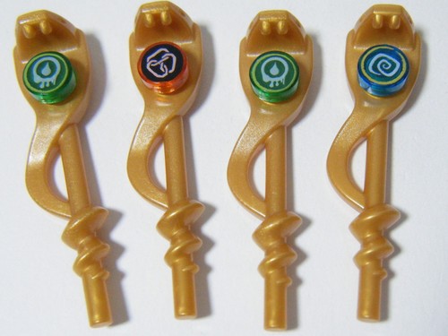 Lego minifigure snake staffs - lego,