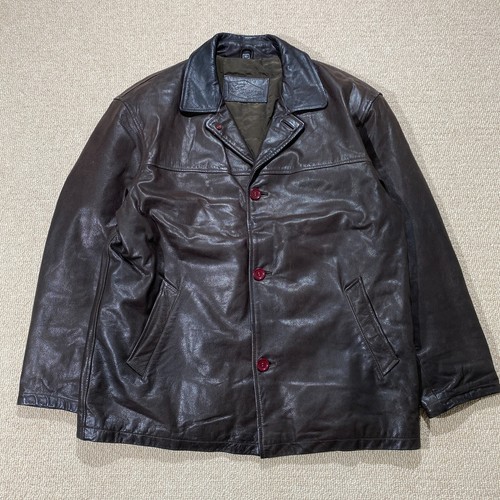 Vintage leather trench coat - leather,