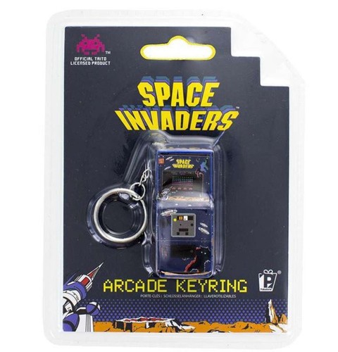 Space invader machine keyring - space,