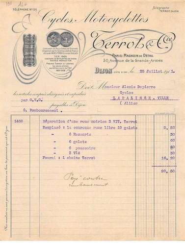 Invoice am20959 dijon 1911 - am20959,
