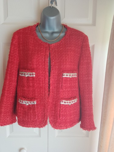 Red zara jacket with - jacket,
