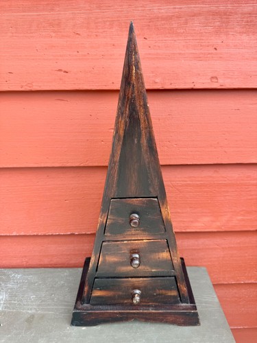 Vtg dark stained wooden - vtg,
