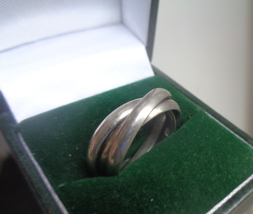 Silver wedding ring - silver,