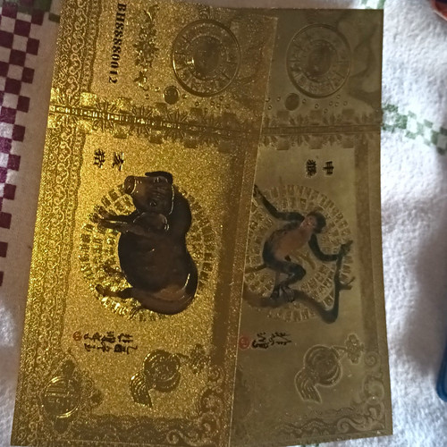Gold foil chinese zodiac - 2x,