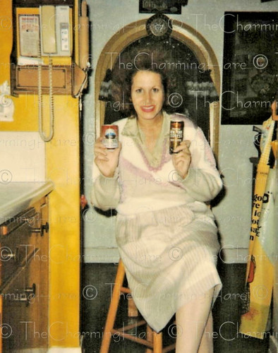 Vintage photo woman holding - vintage,