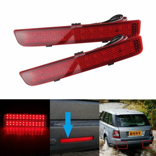 Red rear bumper reflector - 2x,