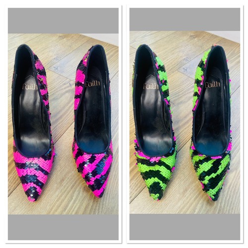 Pink green sequin court - pink, shoes