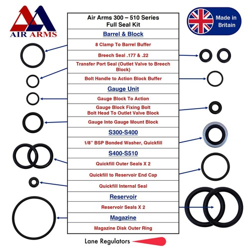 Air arms extended service seal - air,