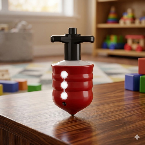 Led light spinning top with - top,