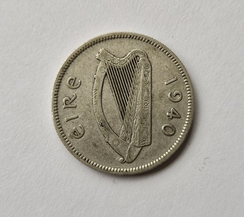 1940 irish shilling - shilling, silver