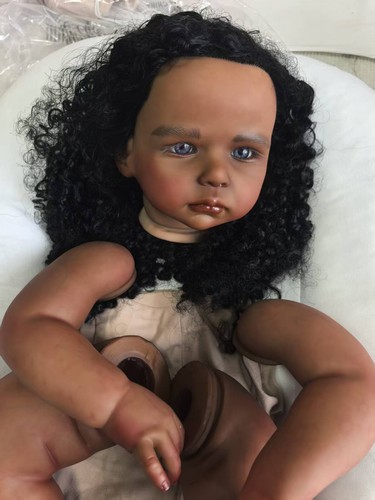 Painted dark skin reborn - painted, 28"