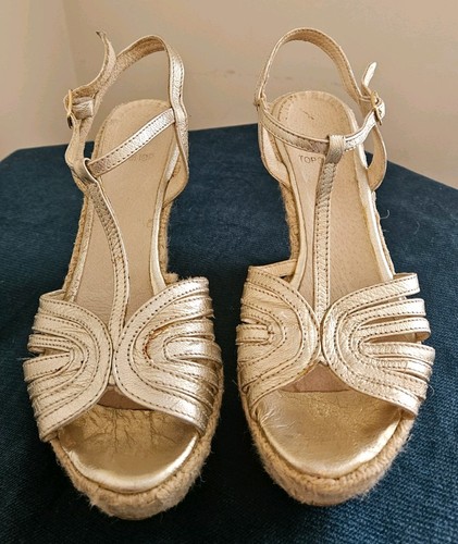 Women topshop gold wedge - gold,