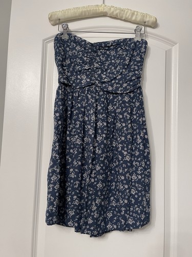 Vtg neill blue ditsy floral - blue,