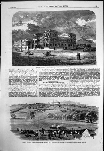 Old print new post office - old,