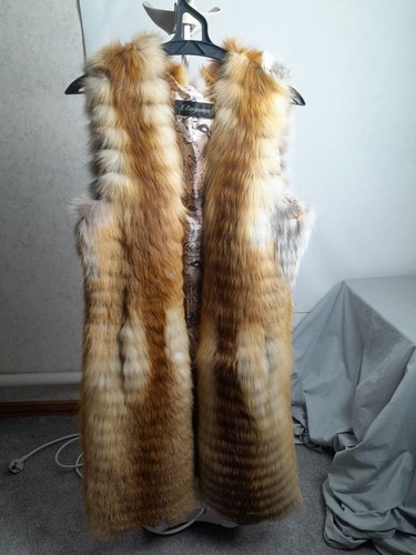 Real fox fur vest women - real,