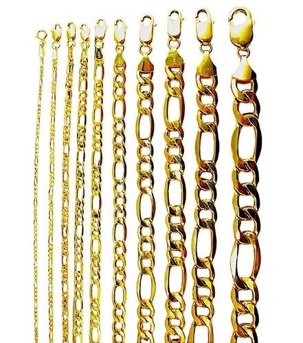 14k yellow gold figaro - yellow,