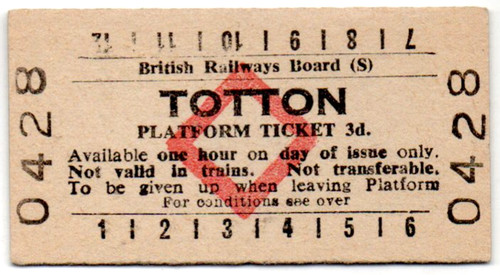 Brb platform ticket totton - ticket,