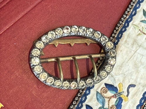 Edwardian silver paste buckle - edwardian,