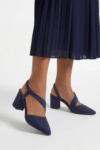 Wallis navy court shoes - navy, womens