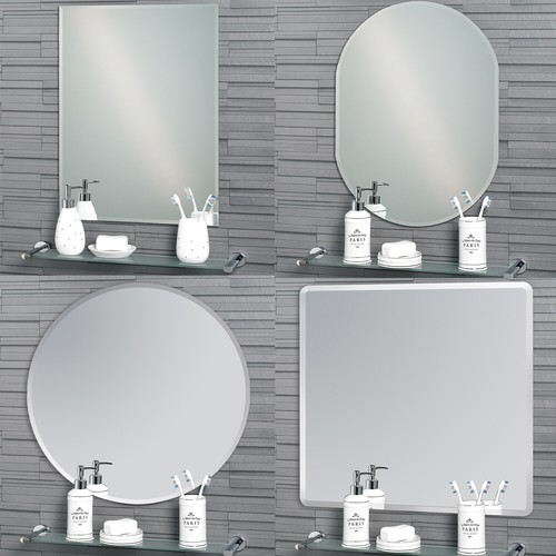 Bathroom wall mounted mirror - wall,