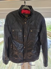Belstaff black leather - leather, men's