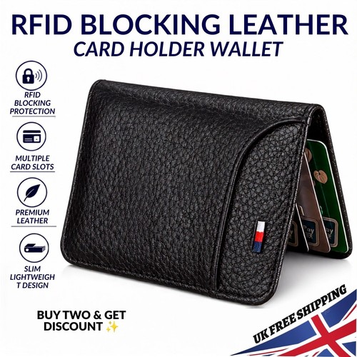 Men anti scan leather slim - leather, id