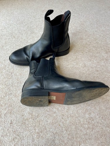 Black leather jodphur - black,