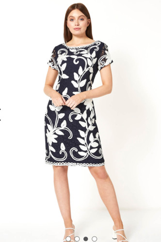 Roman contrast tapework dress - contrast,