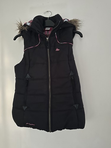 Ladies black padded gilet body - black,