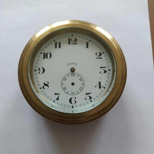 Brass car dashboard clock - ,