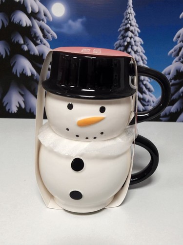 Snowman mug stack ceramic - snowman,